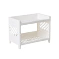 thumbnail image 1 of 2-Tier Plastic Storage Shelf – Desktop Double Layer Organizing Rack for Student Desk,Cosmetics,Stationery,Bathroom,Kitchen Countertop,9.4 x 5.9 x 7 Inches, 1 of 6