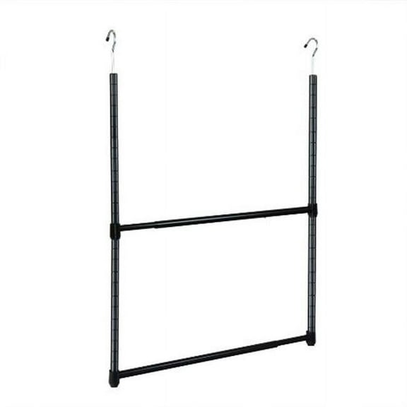2-Tier Portable Adjustable Closet Hanger Rod, Chrome