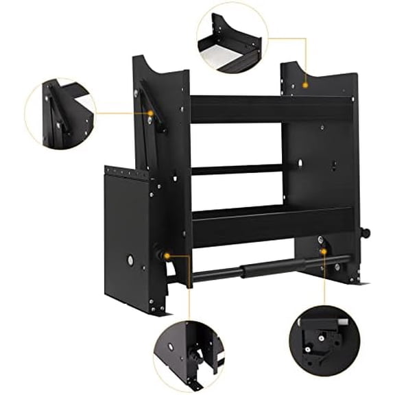 2-Tier Pull-Down Shelf, 24 Inch Heavy Duty Pull-Out Cabinet Shelf, Wall Mounted Drop Down Sliding Rack, Heavy Duty Cabinet Organizer, Adjustable Storage Rack for Kitchen Upper Cabinet