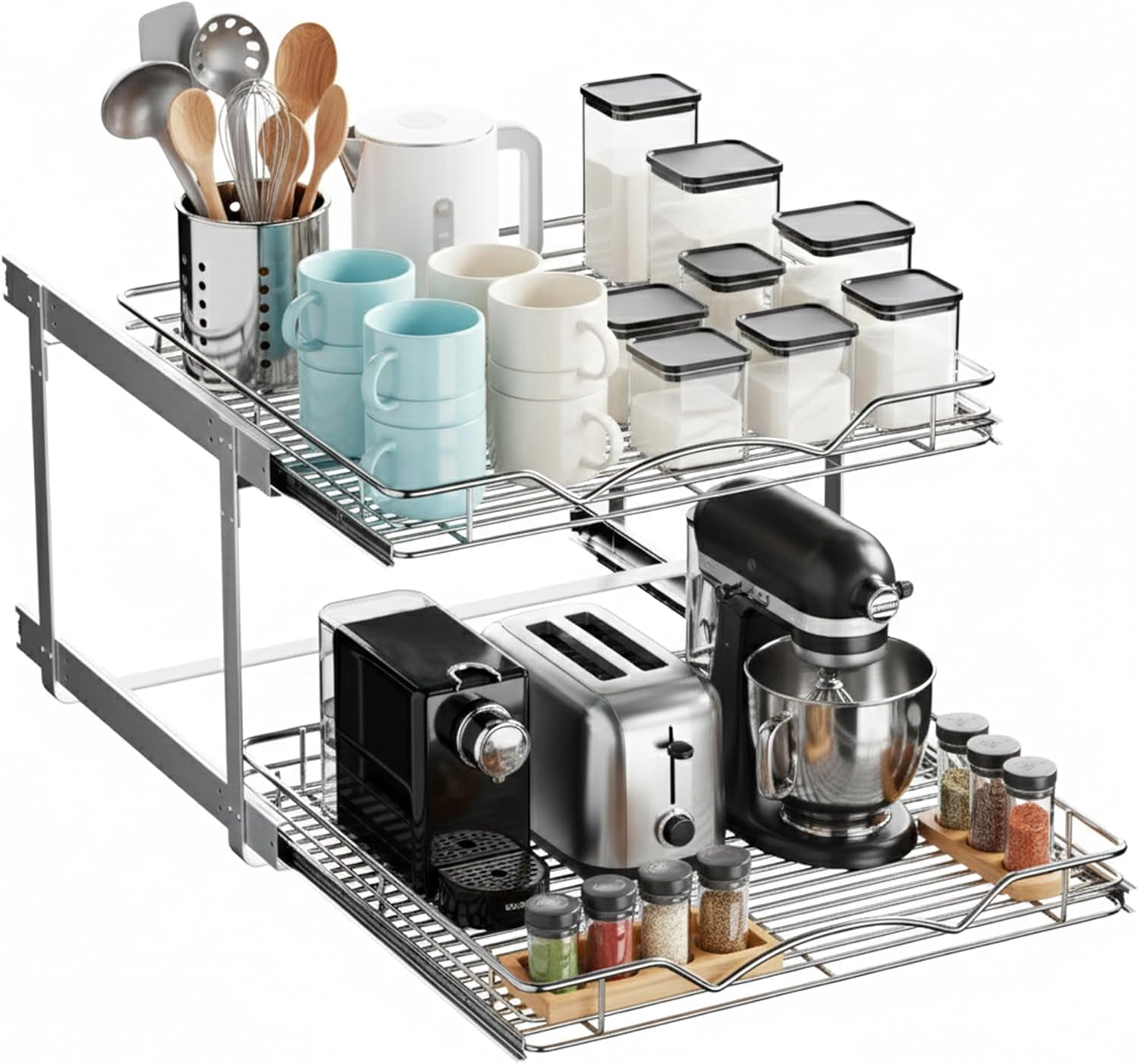 Pull-Out Sliding Cabinet Organizer - Walmart.com