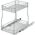 2 Tier Pull Out Organizer, Heavy Duty Pull Out Storage Shelf