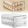 thumbnail image 1 of 2 Tier Pull-Out Clear Egg Holder for Fridge, Large Egg Storage Container Organizer Bin for Refrigerator Holds 40 Eggs, Stackable Fridge Draw Organizer for Fridge Shelf, Kitchen Countertop, Pantry, 1 of 9