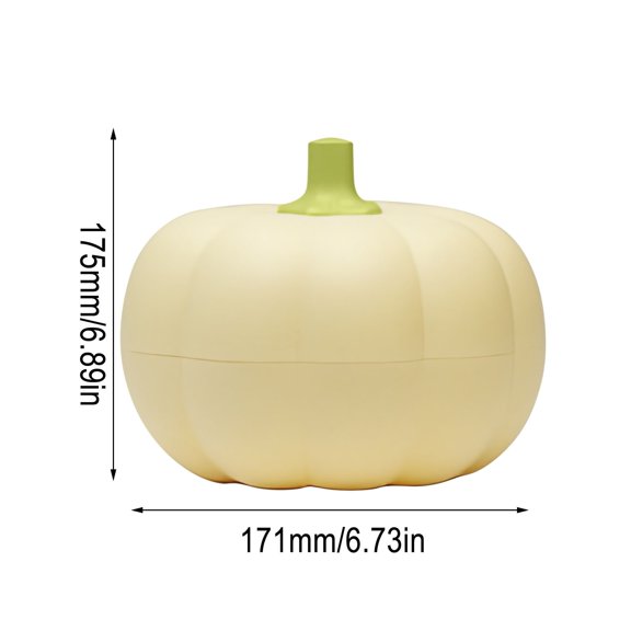 2-Tier Pumpkin Storage Container with Lid, 6.89x6.73'' Plastic Split Cute Candy Jar, Tiered Serving Tray for Halloween Party Table Decor