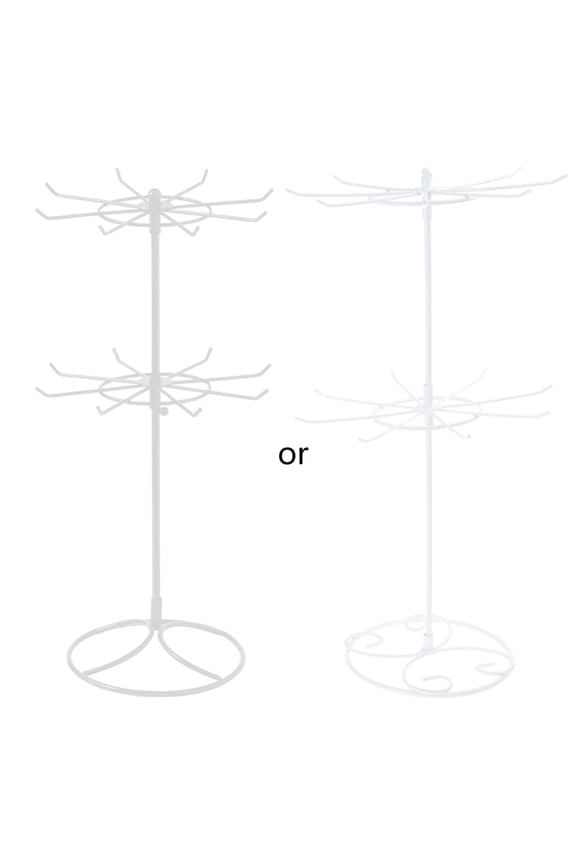 2-Tier Rotary-Jewelry Stand Rack Earrings Necklace Display Holder Rotating Jewelry Rack Display Hanger