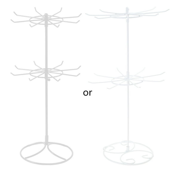 2-Tier Rotary-Jewelry Stand Rack Earrings Necklace Display Holder Rotating Jewelry Rack Display Hanger