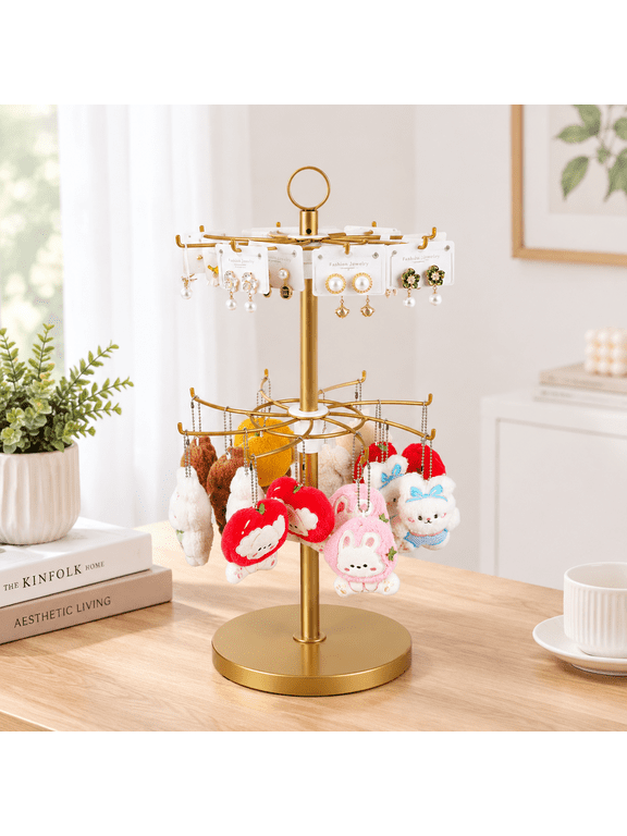 2 Tier Rotating Display Stand Keychain