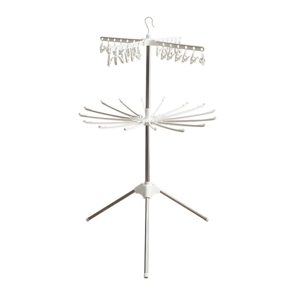 2 Tier Rotating Towel Rack – Freestanding Outdoor Drying Stand for Pool Beach Bathroom, Rustproof 120x74cm