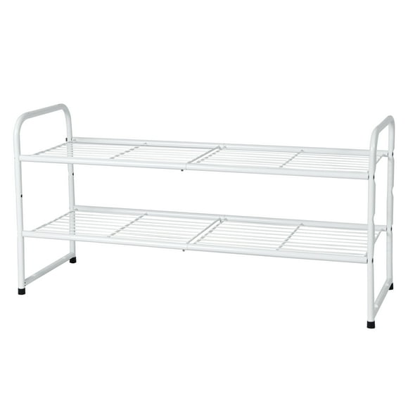 White Wire Shoe Rack