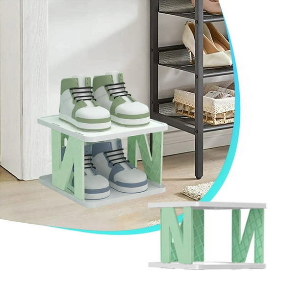 2-Tier Shoes Stand for Entrance Door, Narrow Shoe Shelf for Closet Cool Shoe Storage, Shoe Racks for Closets Outdoor Shoe Rack,A