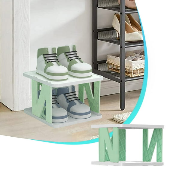 2-Tier Shoes Stand for Entrance Door, Narrow Shoe Shelf for Closet Cool Shoe Storage, Shoe Racks for Closets Outdoor Shoe Rack,A