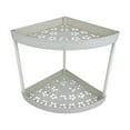 thumbnail image 1 of 2 Tier Shower Caddy Organizer Shelf Corner, Plastic Shower Rack Stands for Inside Bathroom, Bathtub, Storage Rack for Toiletries Bathroom Corner(White), 1 of 6
