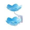 thumbnail image 1 of Wall-Mounted Draining Soap Box, Double Layer Cute Lotus Shape Adhesive Soap Dish, Self Draining Strong Soap Holder, for Shower Bathroom Bathtub Kitchen(Blue), 1 of 4