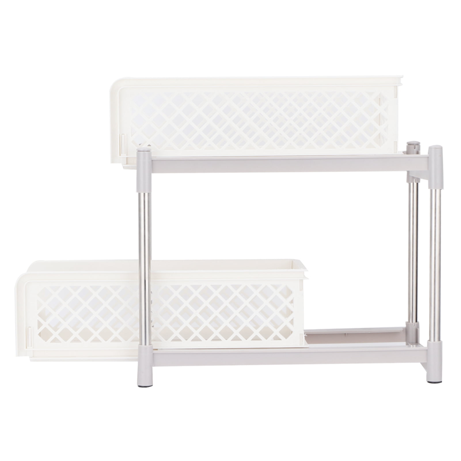 2 Tier Sliding Basket Drawer, Bathroom Mesh Storage Baskets