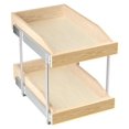 2 Tier Soft Close Pull Slide Out Organizer 13½"W x 21" D,Wooden