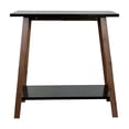thumbnail image 1 of 2 Tier Solid Bamboo Frame Recliner End Table Caramel&Black, 1 of 5
