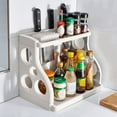 thumbnail image 1 of 2 Tier Spice Rack Organizer Step Shelf Countertop Spice Storage Holder, Removable Pluggable Tool Storage Rack, for Kitchen Cabinet Cupboard Pantry, 1 of 7