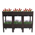 thumbnail image 1 of 2-Tier Square Raised Garden Bed with Legs Flower Planter Box Elevated Vegetables, 1 of 12