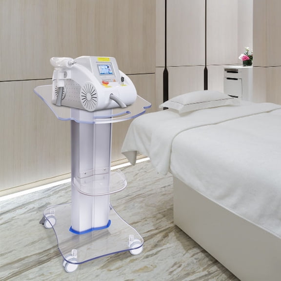 2 Tier Stand Rolling Cart SPA Mobile Trolley Holder Beauty Salon Medical Machine