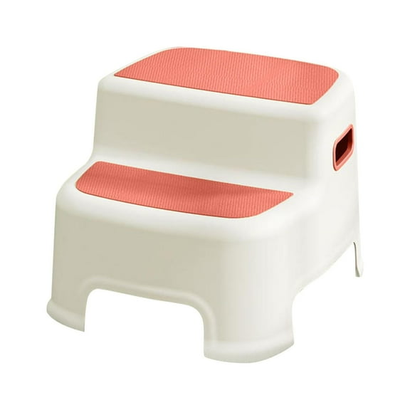2-Tier Step Stool with Non-Slip Soft Grip Pads, 1PC Sturdy Two-Step Platform for Potty Training, Hand Washing & Kitchen Counter Access