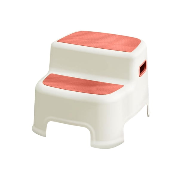 2-Tier Step Stool with Non-Slip Soft Grip Pads, 1PC Sturdy Two-Step Platform for Potty Training, Hand Washing & Kitchen Counter Access
