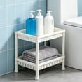 thumbnail image 1 of 2 Tier Storage Organizer Plastic Shelving Unit, Ventilated Small Shelves, Multi-Purpose Kitchen Rack Countertop Snack Rack Storage Shelving for Bathroom Window Household Supplies, White by XSAOP, 1 of 6