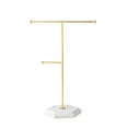 thumbnail image 1 of 2-Tier T-Bar Display with Metal Tray, Holds Necklaces Bracelets Earrings, Countertop Jewelry Tree for Bracelet Necklace Earrings Rings Watches, 1 of 6