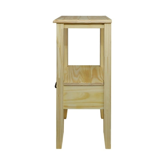 Casual Home 2-Tier Tall Side Table with Drawer - Natural
