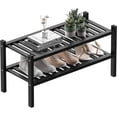 Free Standing Wardrobe Racks 2 Tier Thick Bamboo Shoe Rack for Closet, Free Standing Wood Shoe Shelf ...