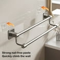 thumbnail image 1 of 2-Tier Towel Racks, 50/60/70/80cm Wall Mounted Towel Organizer, No Drilling Bathroom Towel Holder, Portable Heavy Duty Bathroom Towel Rack, Durable Bathroom Storage Rack with Double Pole, 1 of 4