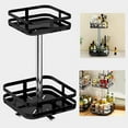 thumbnail image 1 of 2 Tier Turntable Spice Rack Stainless Steel Organizer, 360 Degree Rotatable for Kitchen Cabinets Organizers Multi-Function Shelf,24*39cm, 1 of 7