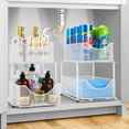 thumbnail image 1 of 2 Tier Under Sink Organizer with Mesh Sliding Drawers for Bathroom and Kitchen Storage, 1 of 7