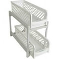 thumbnail image 1 of 2-Tier Under Sink Sliding Shelf Cabinet Organizer, White, 1 of 2
