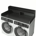 thumbnail image 1 of 2-Tier Washer and Dryer Countertop with 2.8" H Guard, Laundry Countertop Cover, Large Space Laundry Topper for Laundry Room Organization and Storage, Black, 1 of 9