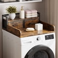 thumbnail image 1 of 2-Tier Washer Dryer Countertop Single with Shelf and Drawer, Laundry Topper with Edge and Non-Slip Pad for Laundry Hamper Counter Storage, 1 of 9
