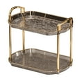 thumbnail image 1 of 2-Tier Whiskey Tray, Bathroom Countertop Organizer with Handle, Food Tray, Kitchen Spice Rack, Cosmetics Storage Rack(C), 1 of 6