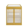 thumbnail image 1 of 2-Tier Wooden Cold Frame Greenhouse Cabinet with Adjustable Shelves, Brown, 1 of 12