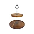 thumbnail image 1 of 2-Tier Wooden Cupcake Stand – Rustic Dessert Tray Tower for Christmas, Tea Parties, Weddings & Kitchen Decor, Display Serving Tray, 1 of 5
