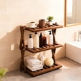 thumbnail image 1 of 2-Tier Wooden Desktop Storage Rack, Multi Layer Home Organization Shelf, Teacup Holder & Small Appliance Display Stand for Office Kitchen Tea Room Dining Table D, 1 of 6
