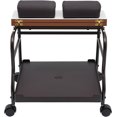 thumbnail image 1 of 2 Tiers Beauty Salon Nail Or Foot Bath Spa Portable Trolley Cart for Foot Rest Pedicure Manicure Funiture Massage Table Salon Supplies Footrest Stand (Coffee), 1 of 9