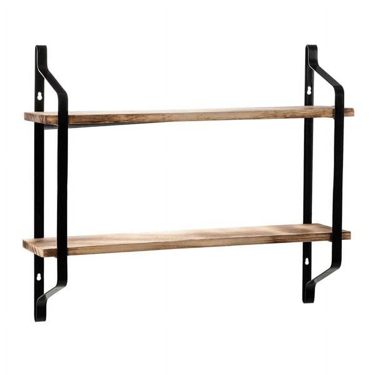 2 Tiers Floating Shelves Wall Mounted Industrial Wall Shelves for