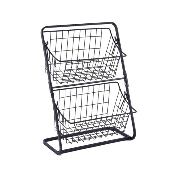 2 Tiers Kitchen Organizer Kitchen Countertop Storage Shelf for Desktop Multipurpose Standing Rack
