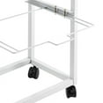 thumbnail image 1 of 2 Tiers Metal Rolling File Carts with Lockable Wheels, Movable Pull-Out File Folder Rack Hanging Files, Mobile Office File Organizer Cart, Drawer File Cabinet for Home Office (White), 1 of 7
