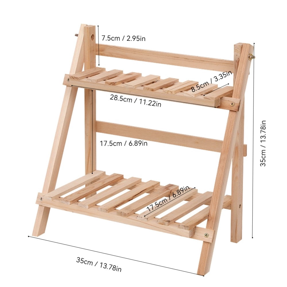 Sill Rack 2 Tiers Plant Stand Bamboo Indoor Tabletop Bamboo Succulent for Window ...