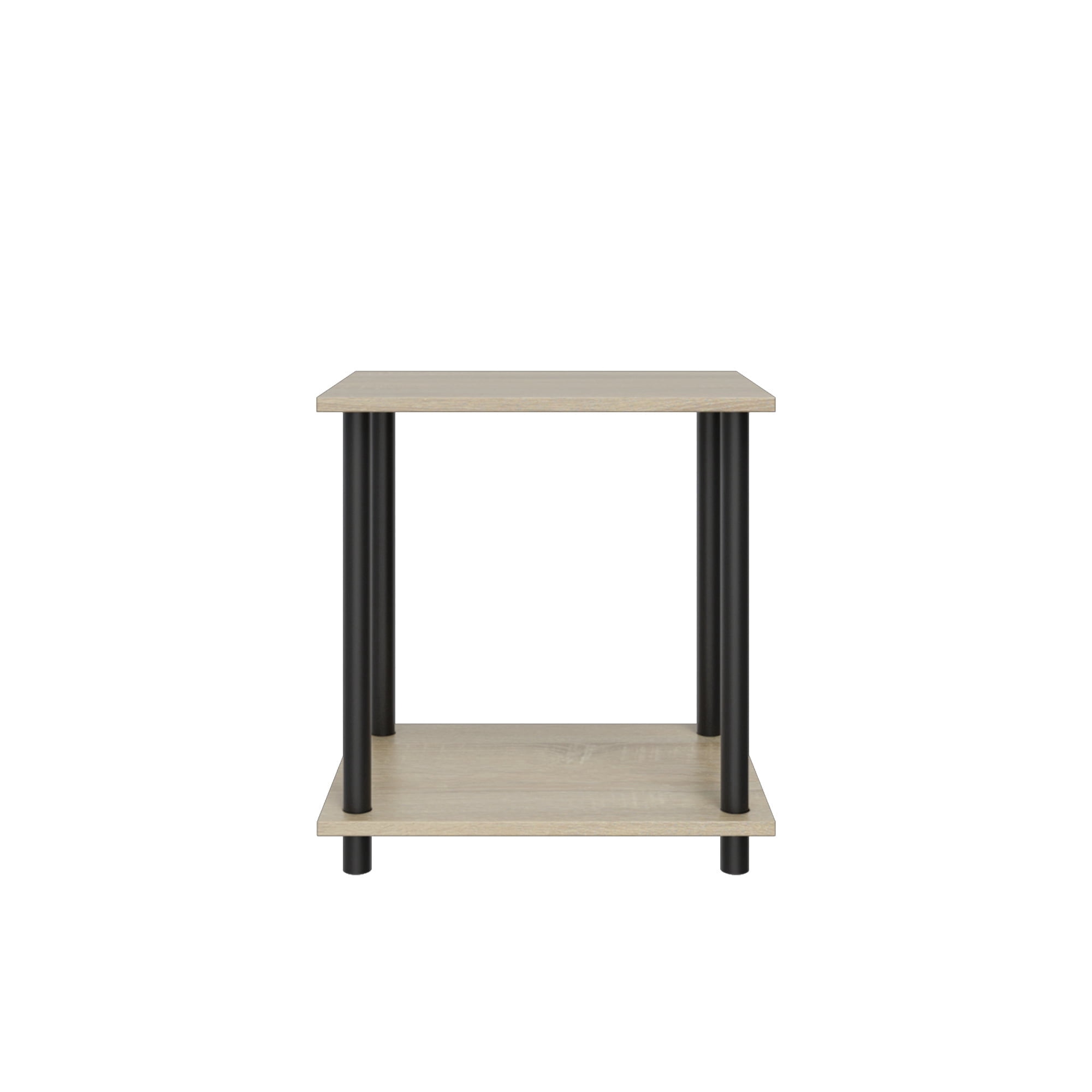 2 Tiers Wood Household Shelving Unit in Natural Oak  (14.96 in. W x 15.87 in. H x 11.02 in. D)