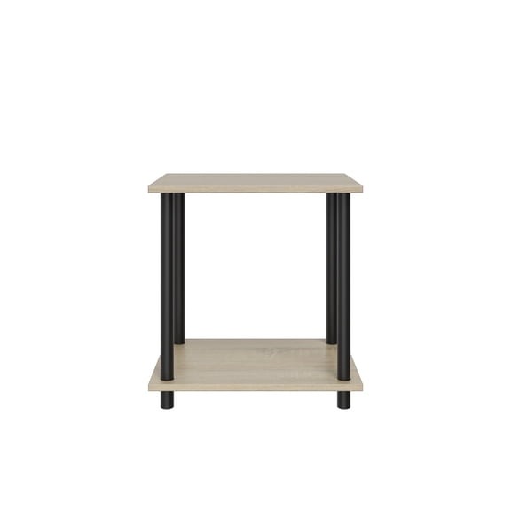 2 Tiers Wood Household Shelving Unit in Natural Oak  (14.96 in. W x 15.87 in. H x 11.02 in. D)