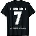 thumbnail image 1 of 2 Timothy 1:7 Bible Verse Team Sports Jersey Christian T-Shirt, 1 of 5