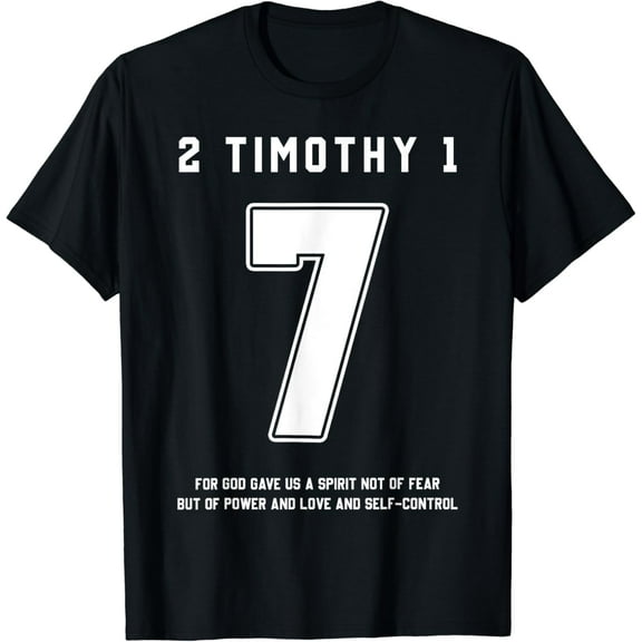 2 Timothy 1:7 Bible Verse Team Sports Jersey Christian T-Shirt