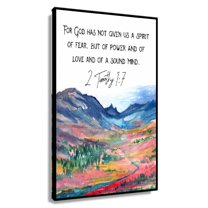 2 Timothy 17 God Has Not Given Us The Spirit of Fear Nature Bible Verse Mountain Forest Bible Art Power Love Sound Mind Christian Bathroom Wall Decor