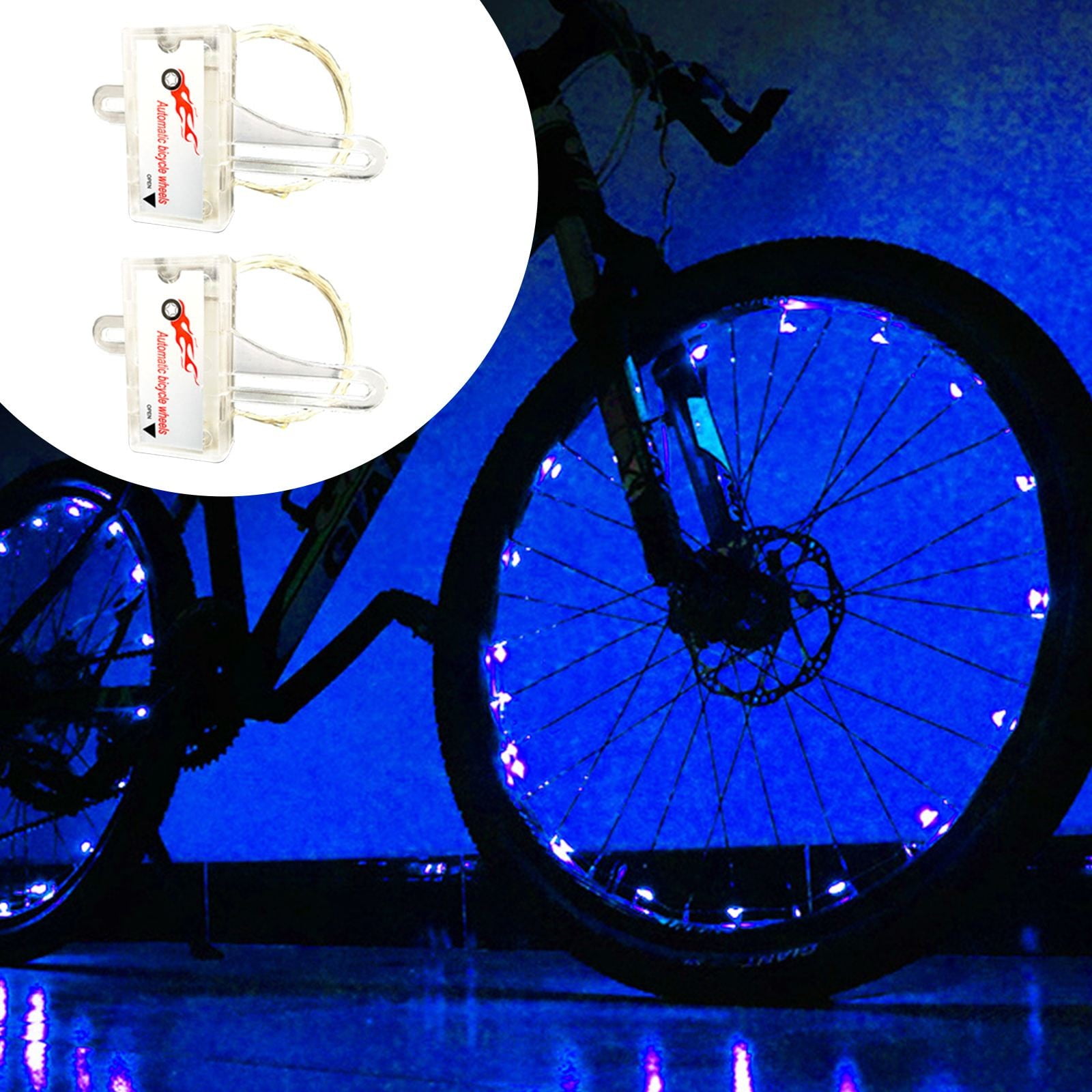 2 Tire Pack Led Bike Wheel Lights Ultra Bright Waterproof Bicycle Spoke Lights red