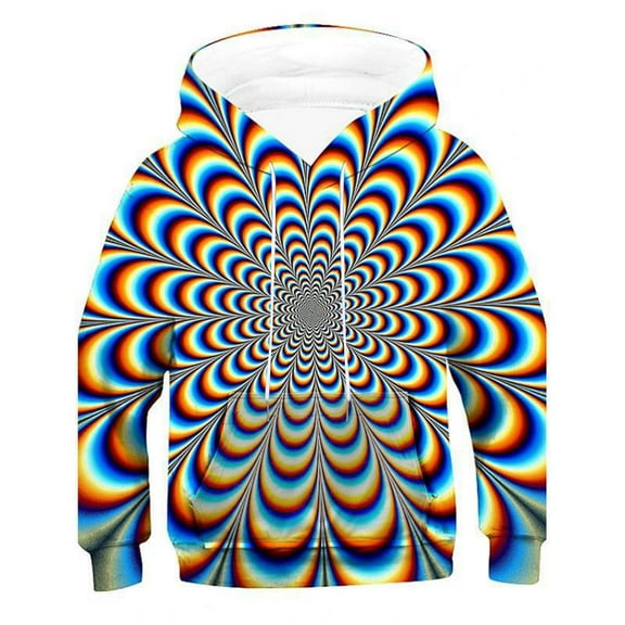 AOMPMSDX 2 To12 Year Boys Girls 3D Printed Fashion Pullover Sweatshirts Novelty Pattern Hoodies Toddler Hoodies And Sweatshirts Grey 110(3 Years-4 Years)